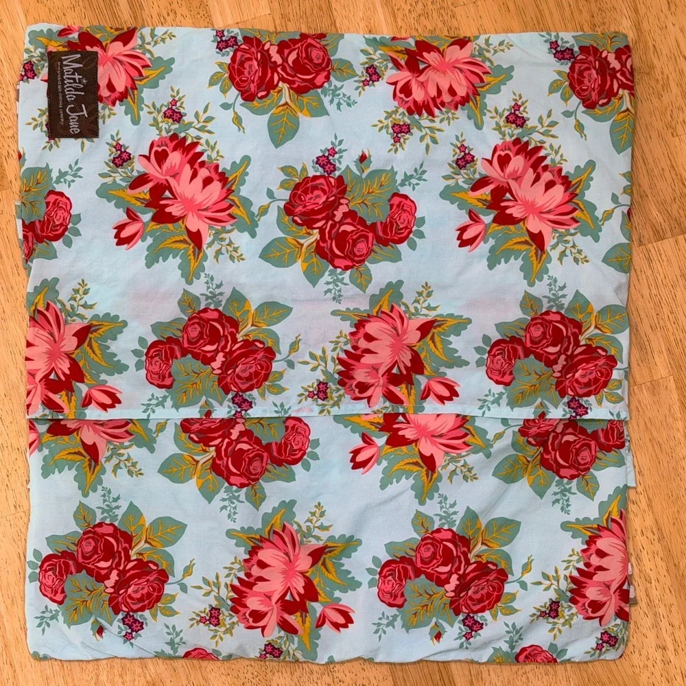 Matilda Jane Floral Polka Dot Ruffle Lace Decorative Pillowcase  Multicolored